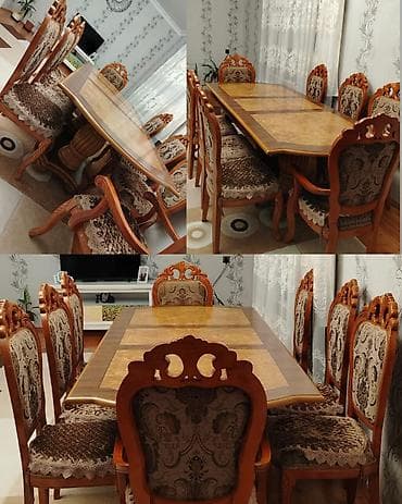 F99Masa dəsti satılır 360₼. 8 oturcağı var.Təmiz qoz ağacından.Ünvan at lalafo.az F99Masa dəsti satılır 360₼. 8 oturcağı var.Təmiz qoz ağacından.Ünvan