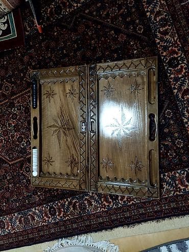 idman şəkilləri: Əl oyma ağac nərd taxtası – tematik dizaynlı kolleksiya nümunəsi - — 6