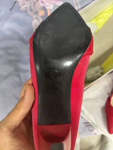 женские толстовки на молниями: Туфли, Размер: 37, цвет - Красный, Новый — 3