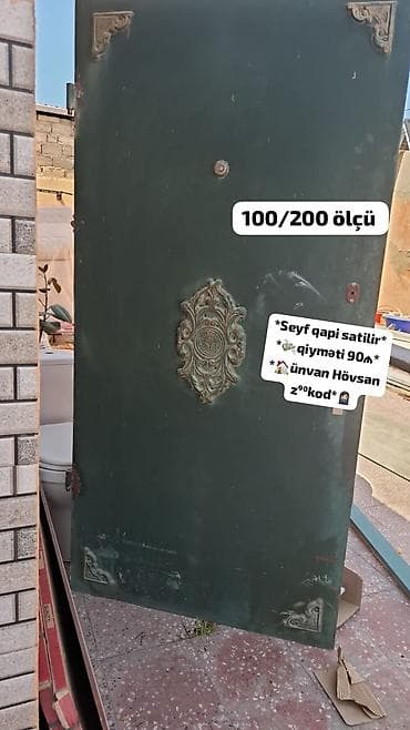 Seyf qapı satılır. - Ölçü: 100×200 sm - Material: metal seyf tipli lalafo.az -da Seyf qapı satılır. - Ölçü: 100×200 sm - Material: metal seyf tipli