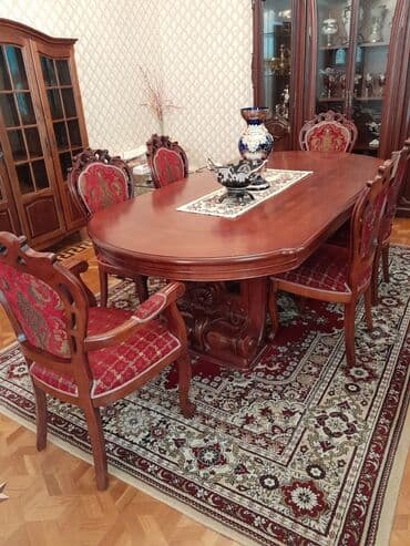 стул iso black: Qonaq otağı üçün, Yeni, Oval masa, 8 stul — 1