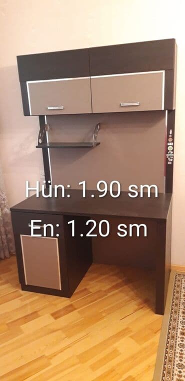 Düz masa, Polkalı, Siyirməsiz, MDF