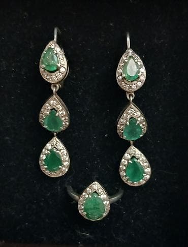 Dəstə daxildir: Üzük, Sırğa, Gümüş, 13 g