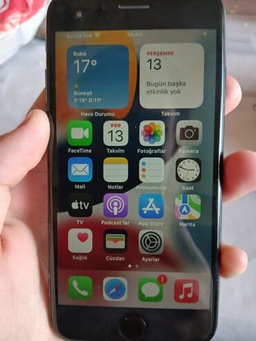 iphone 9s: IPhone 7, 128 GB, Qara, Barmaq izi — 1