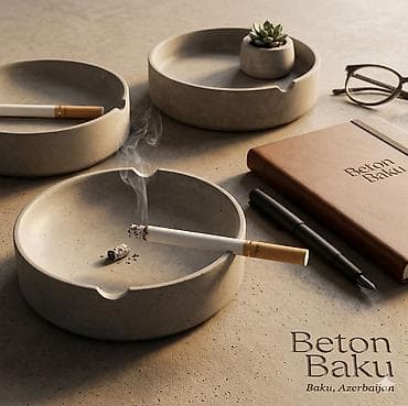 saat necedi: Beton kül qabları – Beton Baku dizaynı - Material: yüksək sıxlıqlı — 1