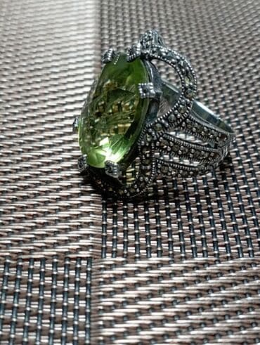 beş qaş üzüklər: Gümüş üzüklər dəsti - Material: gümüş rəngli metal (fotoşəkillərdə — 5