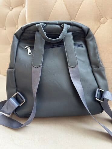 сумка на плечо: Mavi rəngli şəhər tipli bel çantası - Material: yumşaq teksturalı — 3