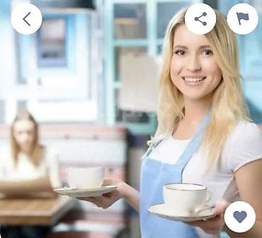 Ofisiant tələb olunur, Kafe, Gündəlik ödəniş, 18-29 yaş, 1-2 illik təcrübə