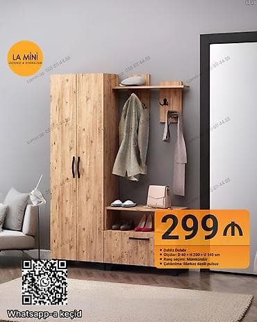 2 qapılı, Digər rəng, Digər material, Açılan, Düz dolab