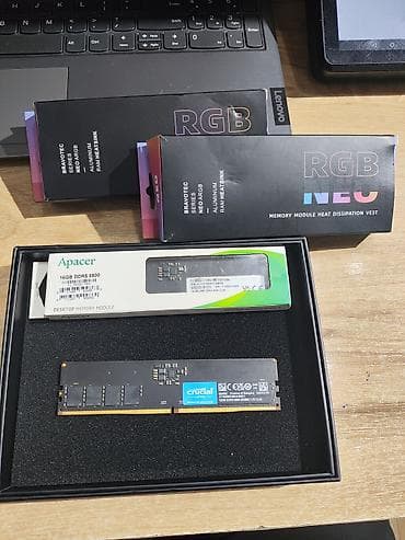 ucuz komputerlər: Operativ yaddaş (RAM) Crucial, 32 GB, > 4000 Mhz, DDR5, PC üçün, İşlənmiş — 1