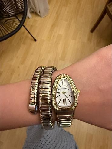 qızıl sirğa: BVLGARI Serpenti Tubogas qadın saatı və bilərzik seti - Brend — 2