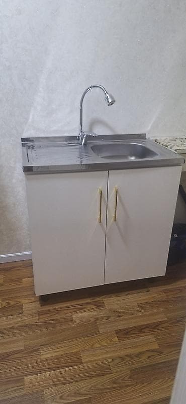 сифон: Прямоугольная Кухонная мойка, С шкафом, Нержавейка — 2