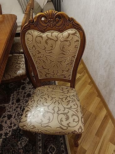 stol sutullar: Qonaq otağı üçün, Açılmayan, Dördbucaq masa, 6 stul — 3