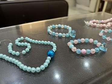 muncuqdan qolbaq: Uşaq bəzək dəsti – muncuqlu boyunbağı və qolbaqlar Məhsul təsviri: - — 4