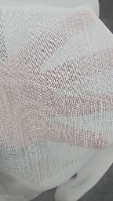 ucuz tul: Ağ rəngli, şəffaf tül parça. Yüngül və zərif görünüşü ilə pərdələr — 5