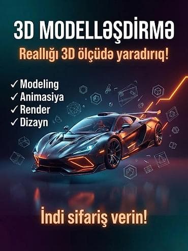 Dizayn, layihə: 3D Modelləşdirmə xidməti Reallığı 3D ölçüdə yaradırıq! Sizin — 1