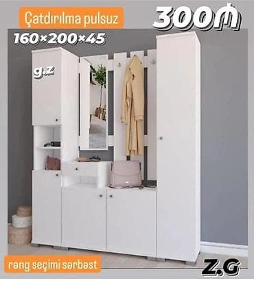 dolablar: *💫Dəhliz Dolabı 300Azn* ✔️Material Rusiya İstehsalı Laminat 18/lik — 1