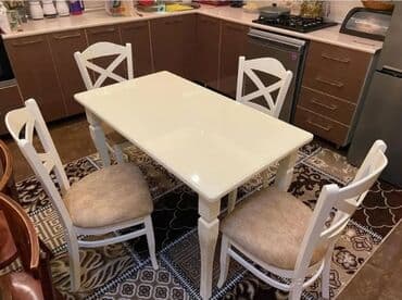 Masa və oturacaq dəstləri: Mətbəx üçün, Yeni, Açılmayan, 4 stul — 2