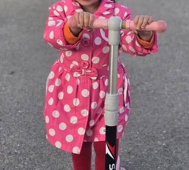 детские непромокаемые комбинезоны: Uşaq üçün yağmurluq/palto - Rəng: parlaq çəhrayı - Naxış: böyük ağ — 2