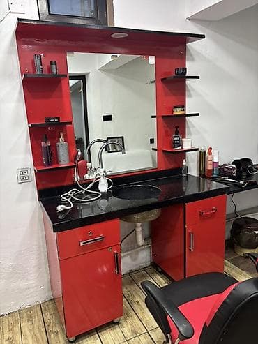 Saş kəsimi üçün masa, Güzgülü