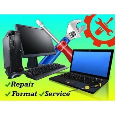 Noutbuklar, kompüterlər: Komputer formati ✅️ diaqnostika pulsuz ✅️ xidmət evinizdə və ya
