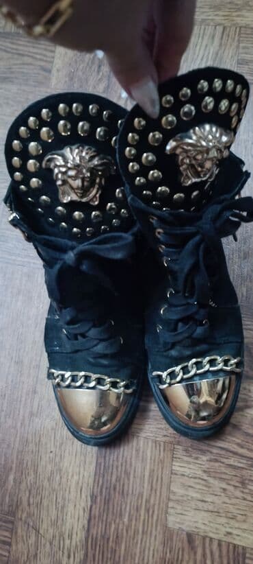 qiz ucun botlar: Ölçü: 38, rəng - Qara, İşlənmiş — 3