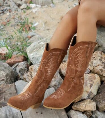 Çəkmə, Ölçü: 37.5, rəng - Qəhvəyi, İşlənmiş