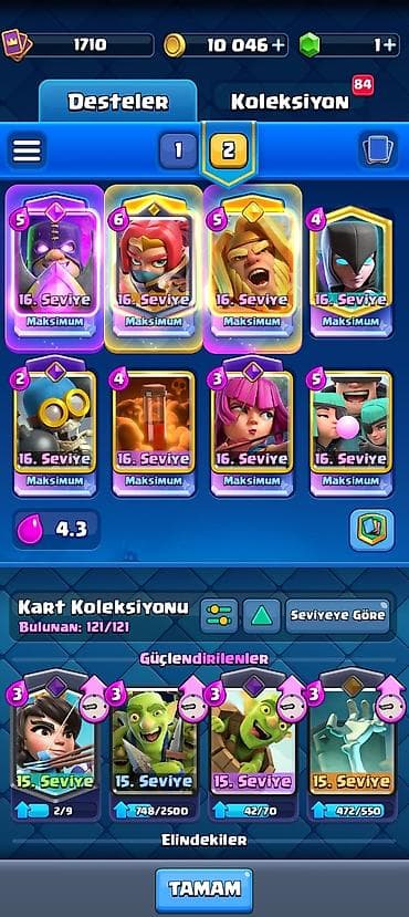 Clash Royale hesabı - Kral səviyyəsi: 15 - Kupa: 13 756+ - Pass — 3