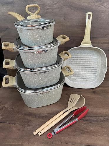 qril qazan: Qazan, rəng - Boz, Qranit — 1