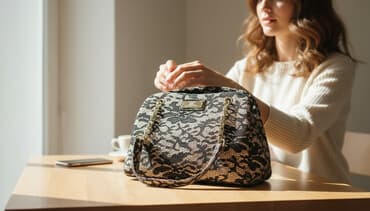 женские сумки с декоративным ремнем: Zərif naxışlı qadın çantası Next cox az goturulub - Rəng və dizayn — 1