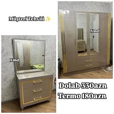 Şık yataq otağı mebel dəsti – dolab və termo (güzgülü makiyaj masası) lalafo.az -da Şık yataq otağı mebel dəsti – dolab və termo (güzgülü makiyaj masası)