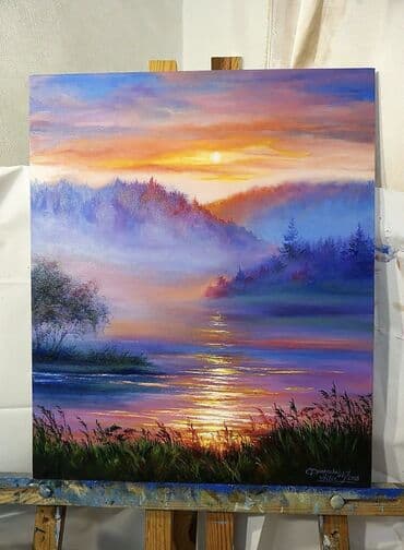 rəsm əsər: Resm eseri ketan uzerinde yagli boya ile chekilib
Ketan olchusu 50x70 — 1