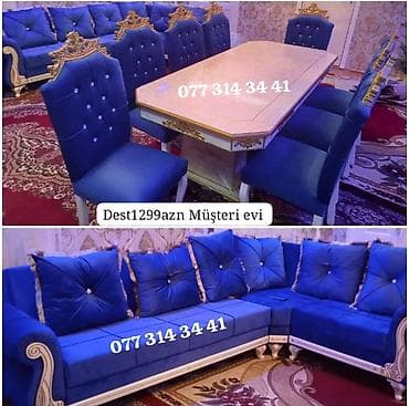 Mebel dəsti – klassik üslubda zövqlü dizayn Tərkib: - Yemək masası və