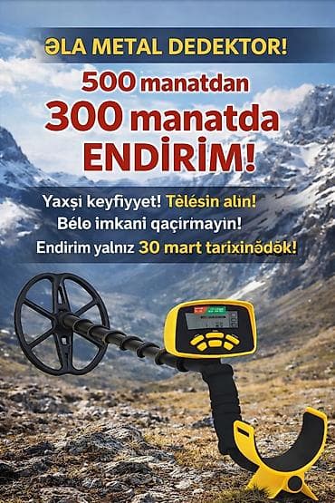 metal dedektor satilir: Metal detektor – ekranlı, çoxrejimli - Rəqəmsal LCD ekran: hədəfin — 1