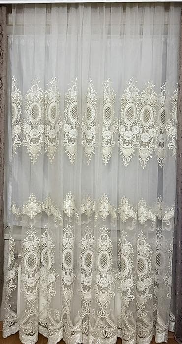 ringlice za tekstil: Lüks tül pərdə – klassik naxışlı — 2