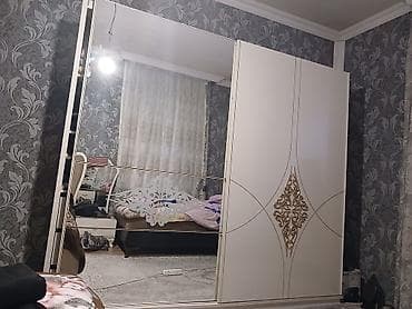 iki qapili dolab: İşlənmiş, 2 qapılı, Güzgülü, Bej, Digər material, Kupe, Düz dolab — 1