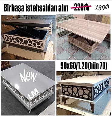 acilan stollar: Jurnal masası, Açılan, MDF, Dördbucaq masa — 4