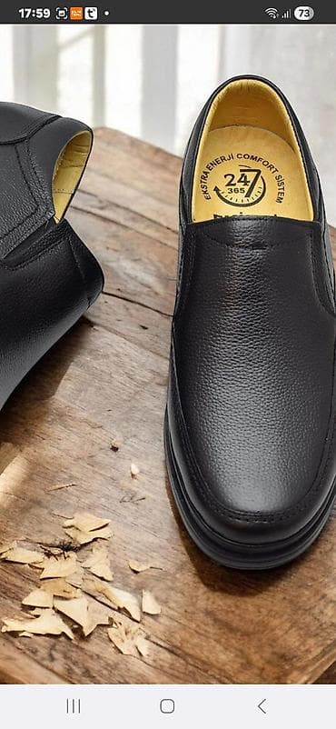 ayaqqabı bağı: Kişi loafer ayaqqabısı – klassik qara rəng - Üst material: toxumalı — 3