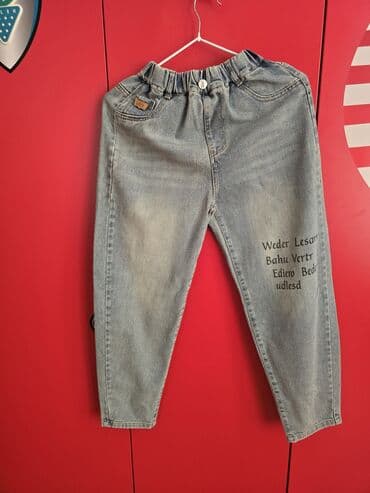 Alfa Romeo: Uşaq cins şalvarı - Rəng: açıq mavi (yüngül solma effekti ilə) - — 1