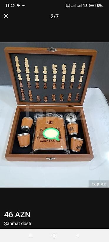 isbartivni desdleri: Şahmat desti.icinde içki qabı və rumkalar. yenidir — 3
