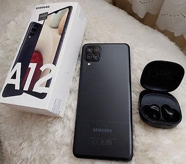 samsung tab e: Samsung Galaxy A12, 32 GB, rəng - Qara, Barmaq izi — 2