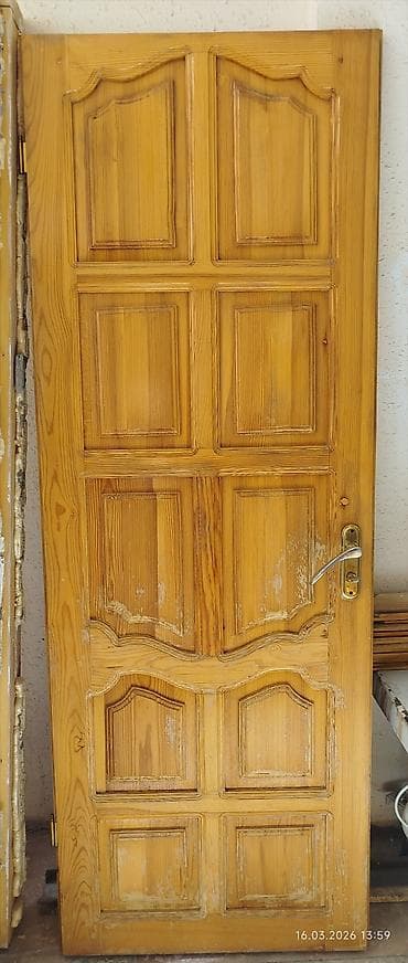 taxta gapılar: 3 ədəd çərcivəli qapı 80sm × 2 m üçü bir yerde 100 — 2