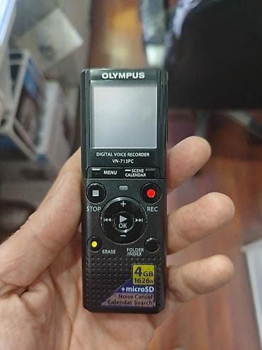 gizli diktafon: Olympus VN-713PC rəqəmsal səs yazıcısı - Ekranlı, menyu idarəsi və — 1