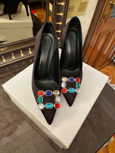 b class makasin: Tuflilər, Ölçü: 37, rəng - Qara, Yeni — 6