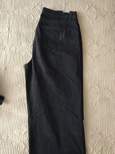 Мужская одежда: TRENDYOLMİLLA Qara rəngli geniş kəsimli cins şalvar - Rəng: kömür — 2