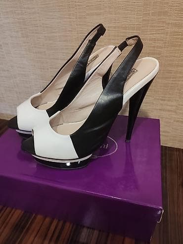tufli: Sasha Fabiani qadın ayaqqabısı – açıq burunlu, slingback (arxadan — 3