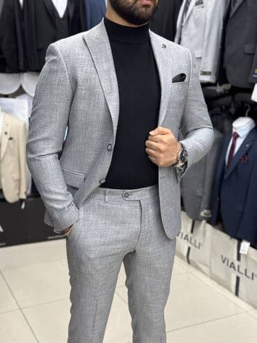 kisi kostyumlari satisi: Kişi kostyum dəstləri - Klassik və modern kəsimlər: ikicərgəli — 7