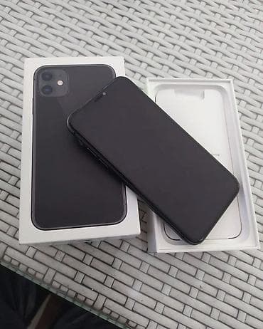 ipon: IPhone 11, 64 GB, Qara, Zəmanət, Face ID, Sənədlərlə — 1