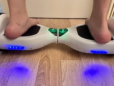 elekt: Elektrik hoverboard (özünü tarazlayan skuter) - Rəng: ağ, qara rezin — 2