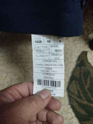 paltar geyim: Kişi kostyum dəsti (2 ədəd) - Rənglər: tünd göy və qara - Kəsim — 4